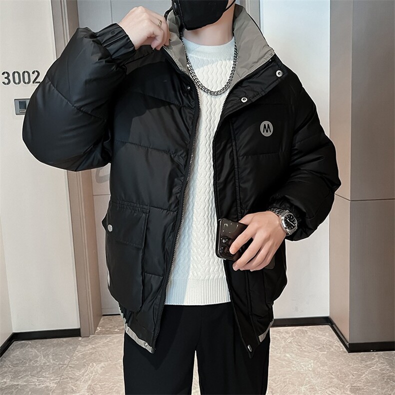 秋冬新款潮流男士棉衣防寒上衣外套休闲商务轻奢棉衣,男装棉衣,星座1013