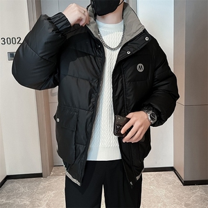 秋冬新款潮流男士棉衣防寒上衣外套休闲商务轻奢棉衣图片