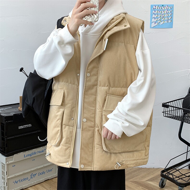 冬款加棉加厚马甲背心保暖棉服纯色立领外套男士8156-P95控价118,男装背心/马甲,电商A441-1
