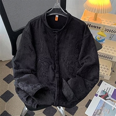新中式男装风衬衫立领盘扣衬衣外套JC313P45，男装衬衫，星座1116-2