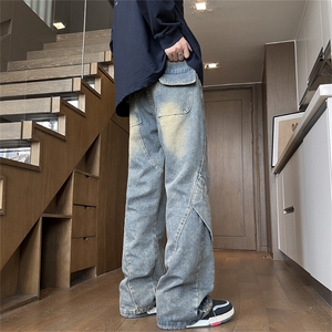 美式高街牛仔裤男 潮牌个性休闲裤N5032-P55图片
