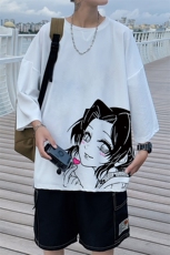 Q11153-P30春夏季七分袖t恤男大码五分袖男短袖中袖，男装T恤，电商A040