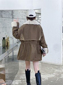 冬装新款兔毛派克外套现货图片