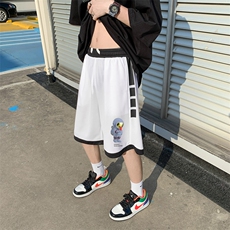 ！2023夏季冰丝男士太空人印花短裤运动中裤DK608P30，男装休闲裤，电商B220