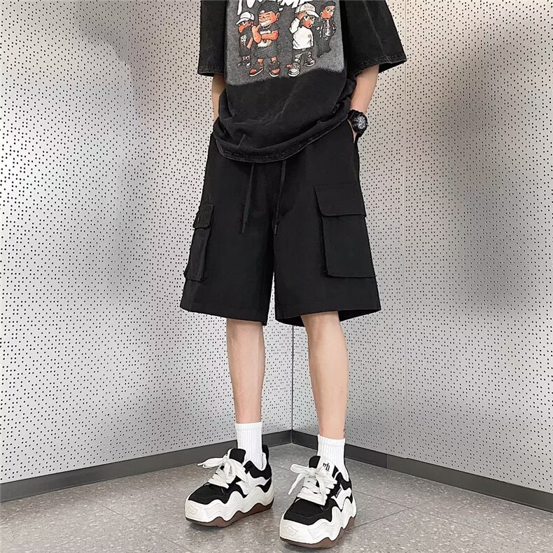 工装短裤男港风潮流大口袋个性帅2026夏季新款ins五分裤K3927-P43,男装牛仔裤,星座412