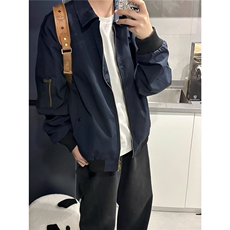 1506-1/JF0161/P49藏青色飞行员夹克秋季美式男生外套翻领棒球服1，男装夹克，星座1506-1