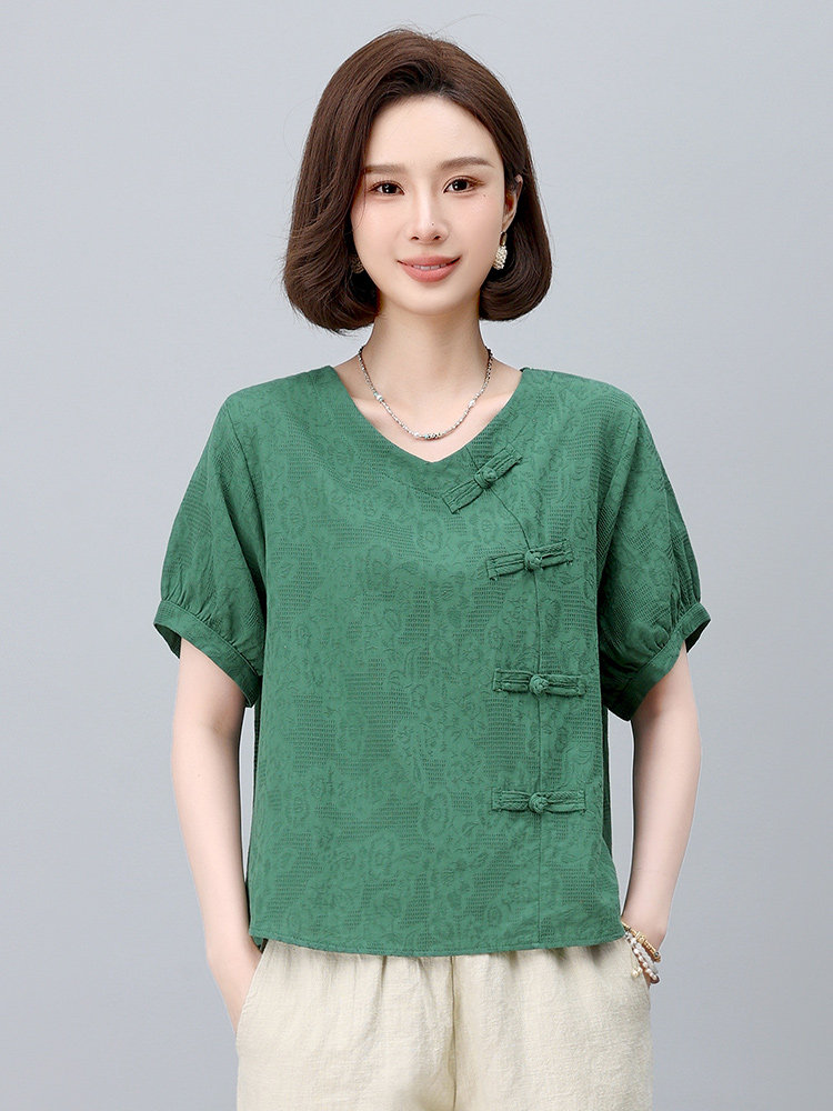 棉麻休闲女夏装2025夏季新款妈妈时尚洋气减龄亚麻裤子,女装大码女装,依恋蒂丝