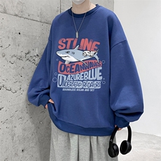 S6331-P28秋季圆领卫衣男大码韩版宽松长袖外套，男装卫衣，电商A040