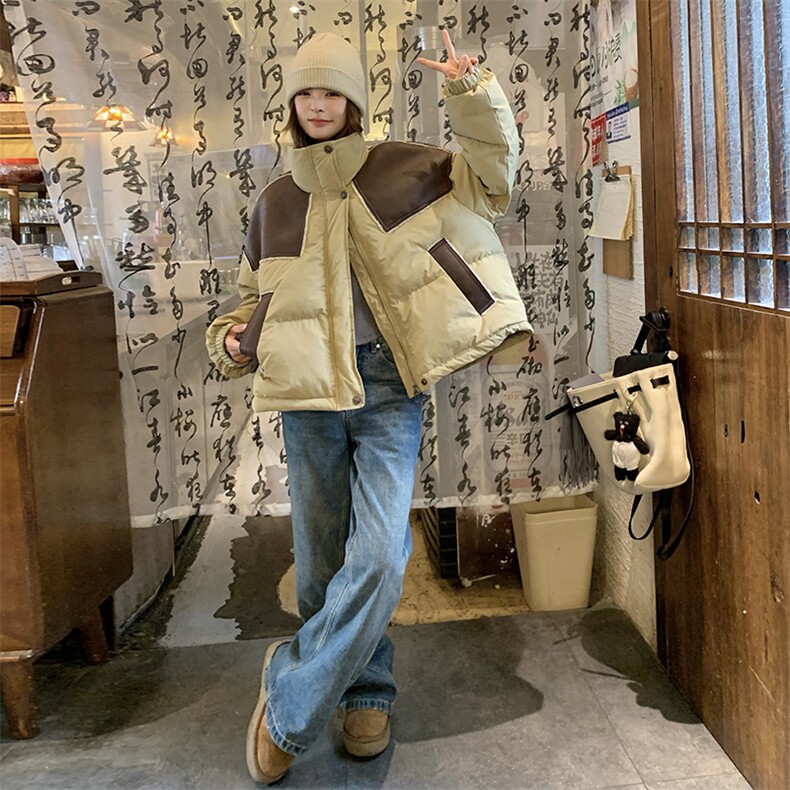 休闲轻薄羽绒服设计外套女冬季加厚时尚白鸭绒面包服6093P245P358,女装羽绒服,维壹
