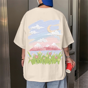 ！纯棉重磅220克 夏季男士印花短袖T恤QT707-T233-P25图片