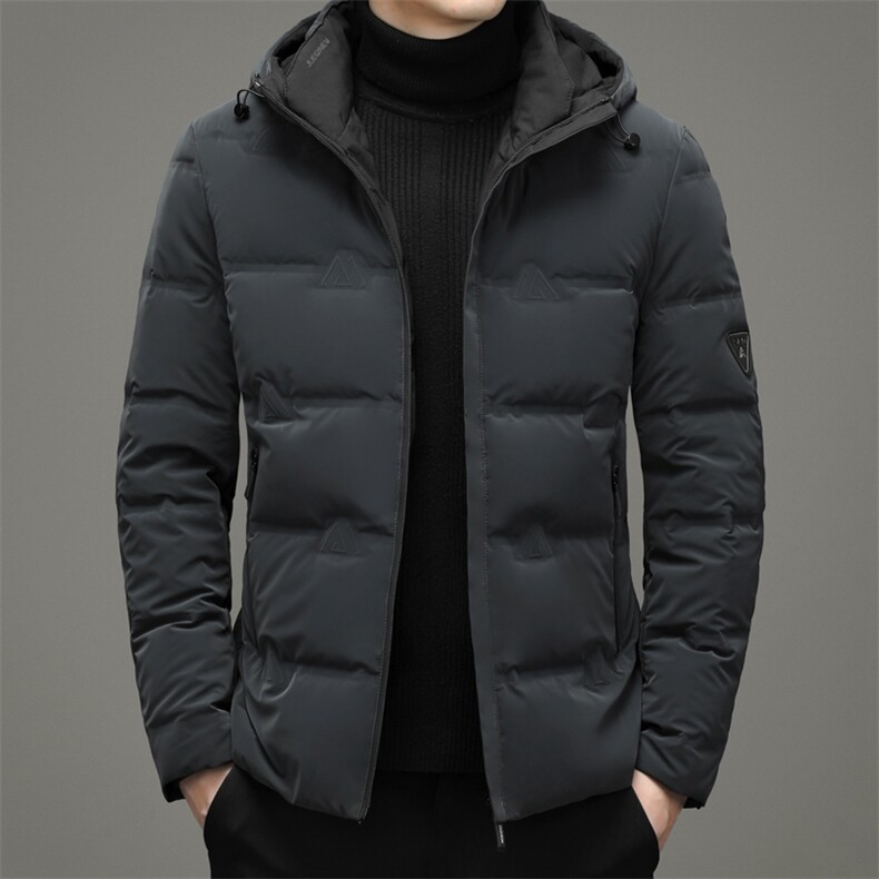 潮流休闲百搭羽绒外套中年男士冬季连帽羽绒服SNNYR86R9601-P210,男装羽绒服,电商B212（原钱塘6029）