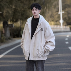 春装冲锋衣连帽皮夹克机车PU皮衣外套P110控158抖音控178加绒+20，男装夹克，电商B370