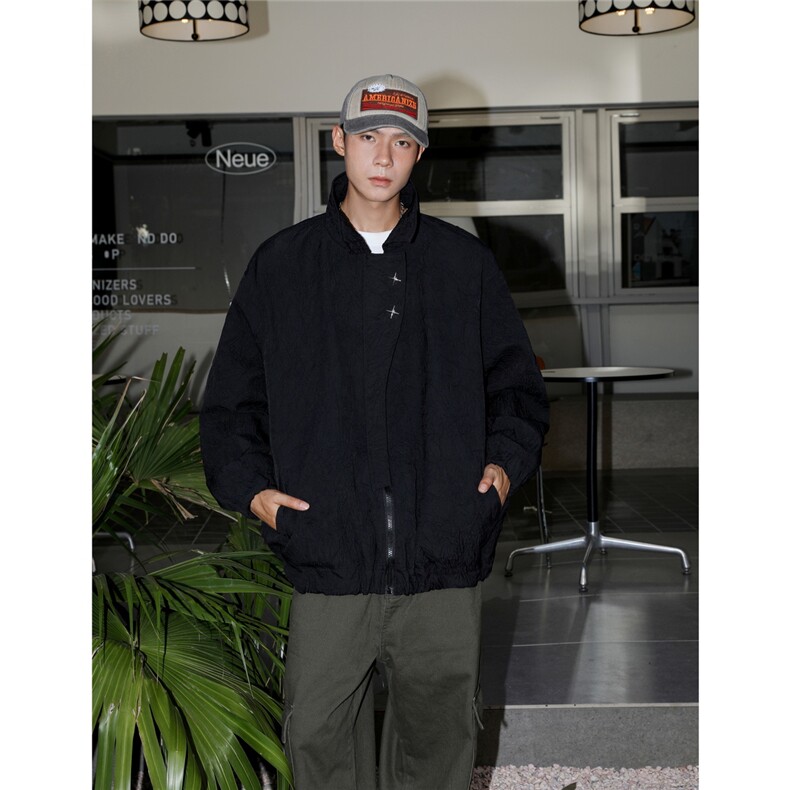 春秋夹克肌理感外套美式拼接上衣大码夹克潮1016-1JK79P90K118,男装夹克,星座1016-1（原电商B408-1）