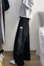 加绒加厚美式条纹运动卫裤A496特P49控88，男装休闲裤，电商A309