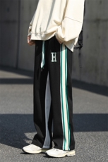 日系CityBoy风华夫格休闲裤男拖地裤女中性风直筒男裤子7790P55，男装休闲裤，星座226-1
