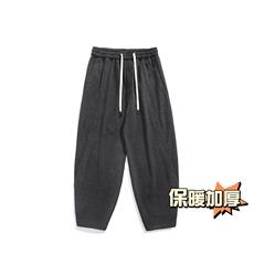 白底平铺冬季加厚抗起球呢料哈伦裤宽松大码萝卜裤小脚男872-P65，男装休闲裤，电商C305A