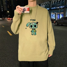 ！2023秋冬新款男士圆领毛衣加厚保暖长袖针织衫上衣M606P45，男装针织衫/毛衣，电商B220