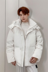 主推韩版羽绒服男士短款男女同款中青年创意加厚羽绒外套，男装羽绒服，钱塘723