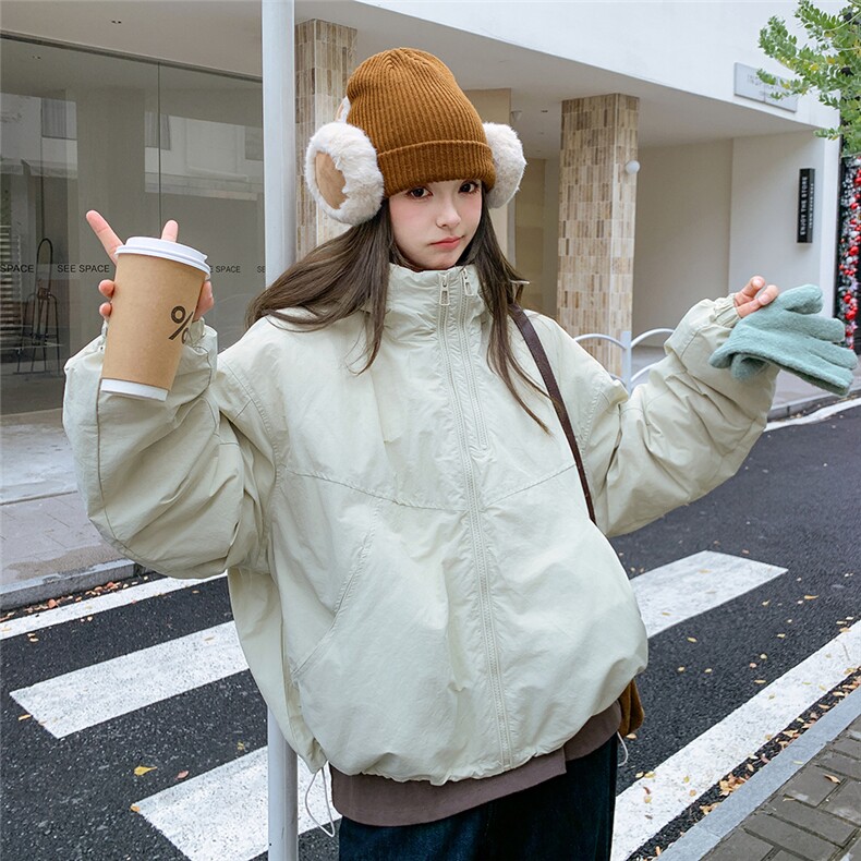 黑色连帽工装90白鸭绒羽绒服女冬季2025新款短款小个子派克服,女装羽绒服,2B154