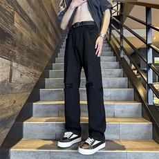 抖音品质破洞牛仔裤男小脚B342-K7040-特P45，男装牛仔裤，电商B342