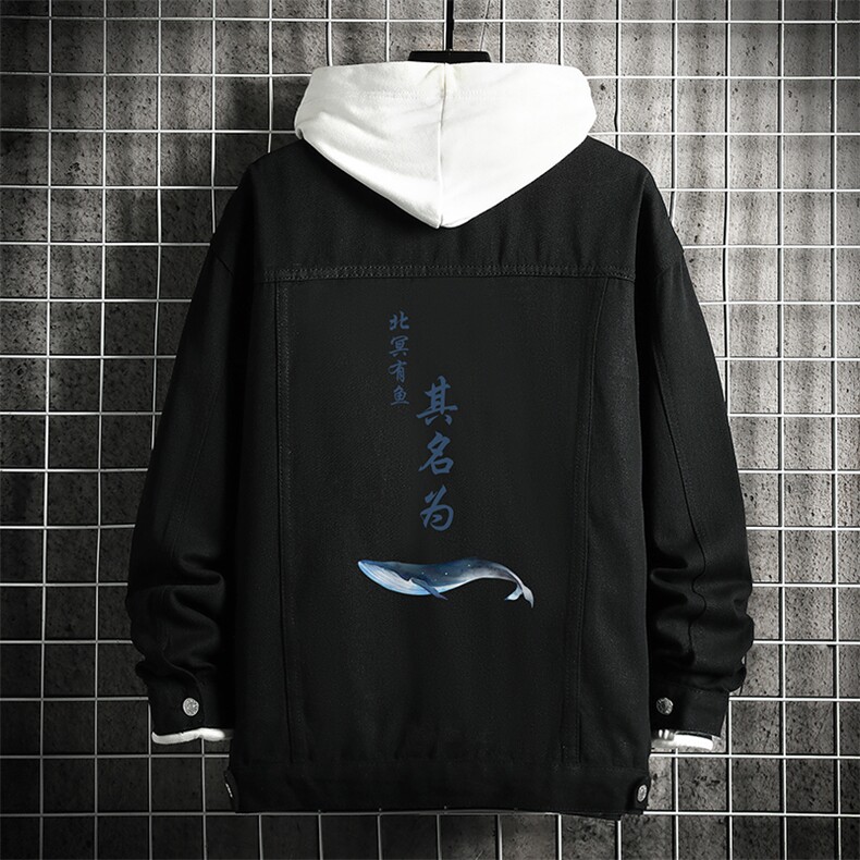 牛仔夹克男大码牛仔外套男茄克NJ77261-P60加绒款-P75,男装夹克,电商A040A