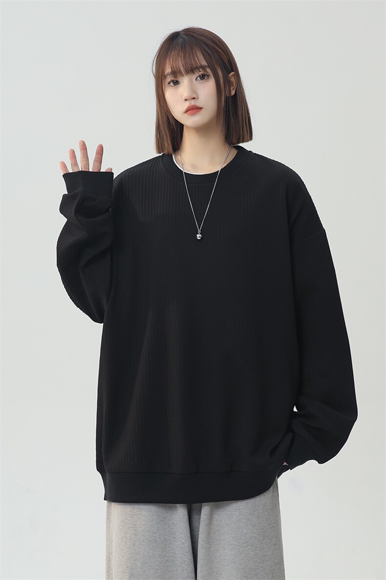 S5022/特P30春装新款高个性套头卫衣男潮流宽松百搭长袖T恤外套,女装T恤,电商A141