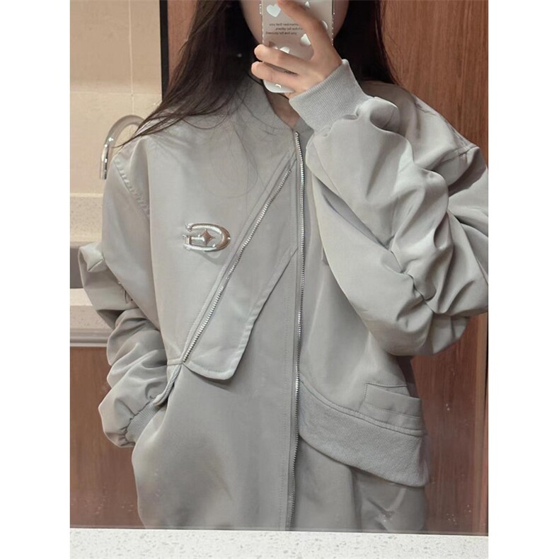 街头设计感飞行服外套女春秋季新款工装夹克棒球服JW28,男装夹克,星座1116A（原606A-3）