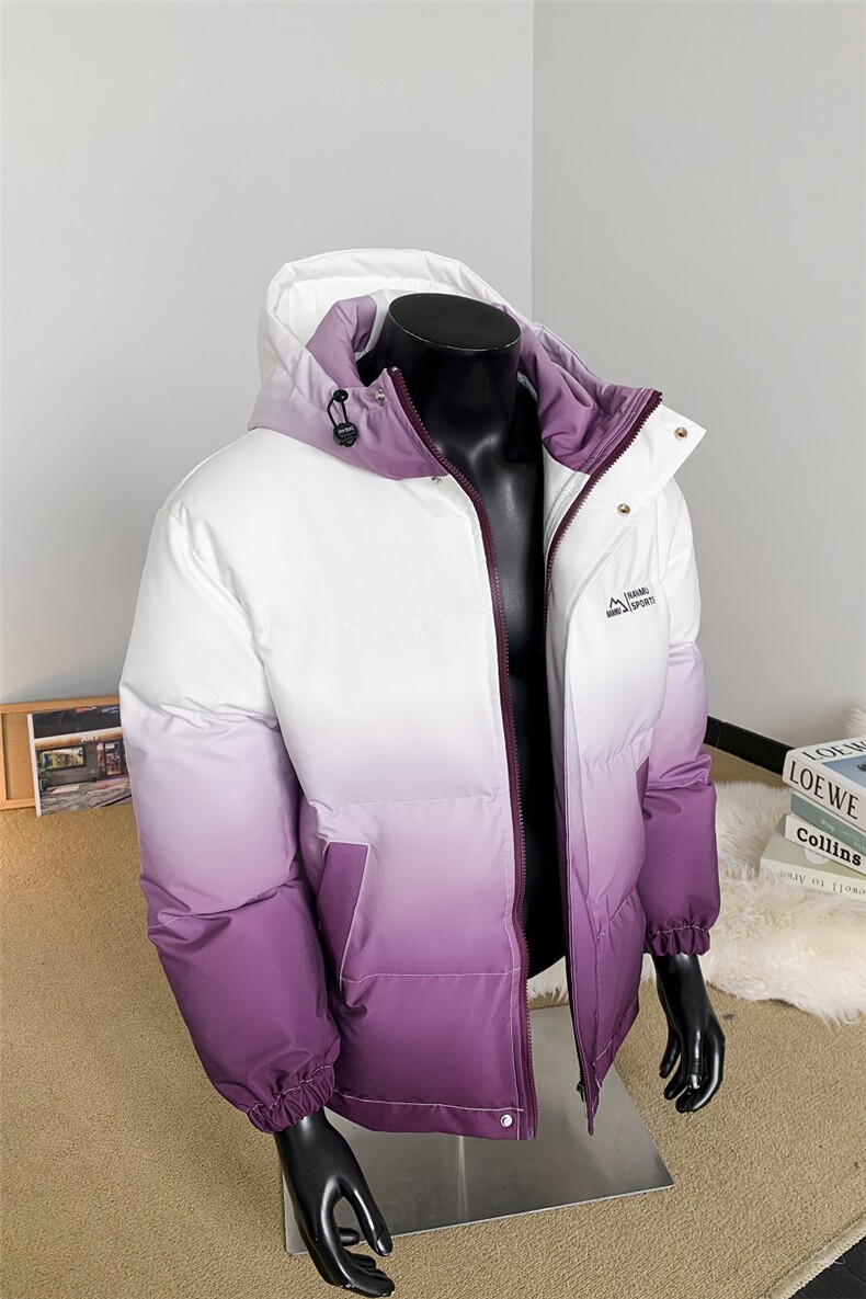 XZ-230-1MY701新款假模简约轻奢扎染渐变休闲连帽棉服P118控158,男装棉衣,星座230-1