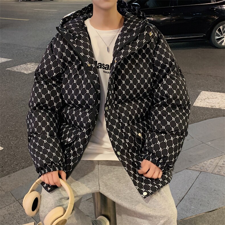 潮牌棉服男士冬季连帽宽松工装立领棉衣保暖加厚面包服外套MY846,男装棉衣,星座310B-1