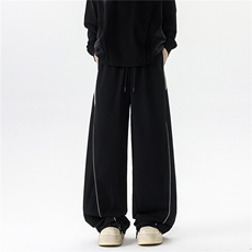 8XL-M秋季美式潮牌裤子男士宽松撞色冲锋裤速干休闲长裤K9156P68，男装休闲裤，电商D206-1