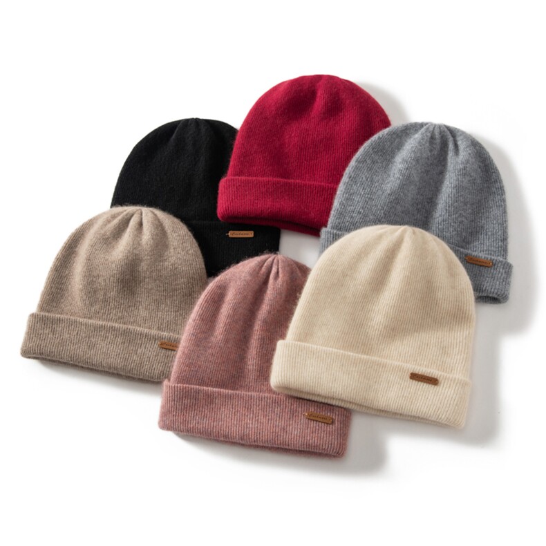 时尚百搭纯色羊绒保暖帽子个性潮流秋冬必备单品,饰品帽子,朴石羊绒