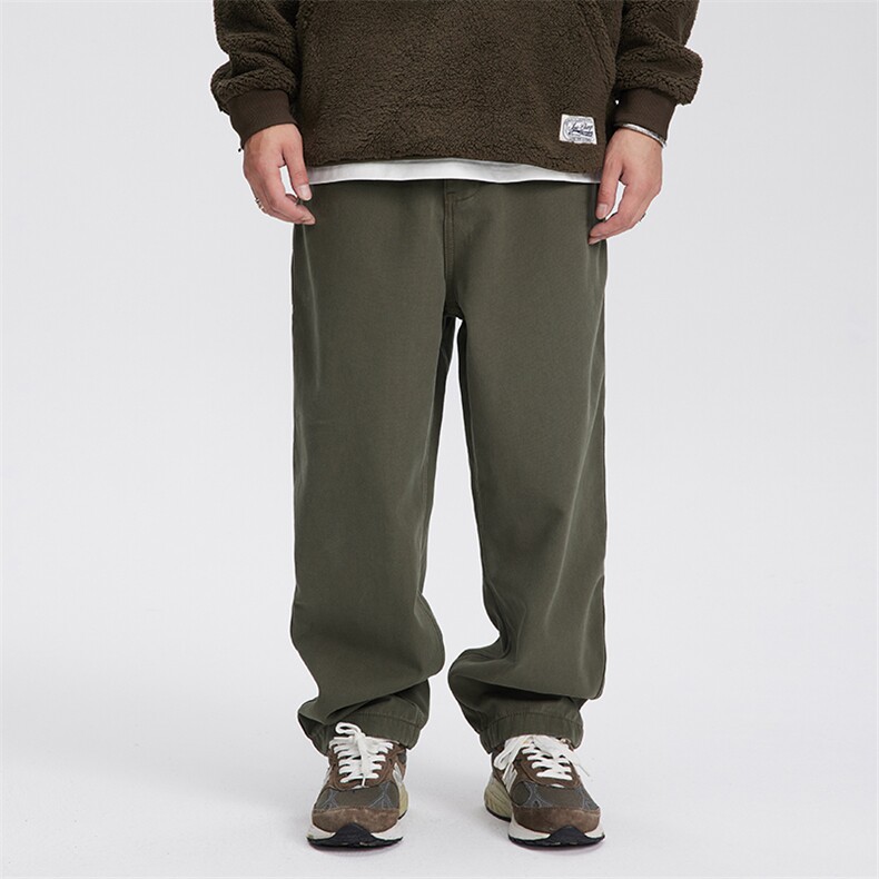 PL910加绒加厚基础素色保暖休闲裤，男装休闲裤，电商基地S002