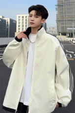 特批P55无差价时尚百搭痞帅满天星条纹两面穿男大码夹克外套J2664，男装夹克，电商A001
