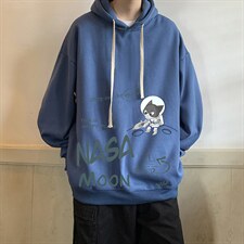 纯棉连帽卫衣男大码运动帽衫宽松薄WY2187-P35加绒款-P40，男装卫衣，电商A040