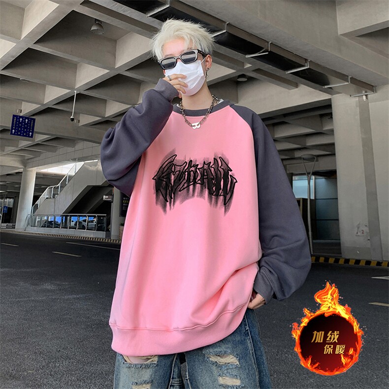 抖音得物高品质重磅二开全棉阔版支持退换 360克插肩圆领卫衣0122图片