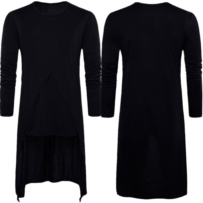 【欧码】2021四季潮嘻哈街头夜店男士长款长袖T恤M-3XLD077P35，男装T恤，星座1812