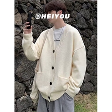 秋冬季针织开衫外套男女慵懒风穿搭韩系V领毛衣潮毛线M6520，男装针织衫/毛衣，星座1116A（原606A-3）