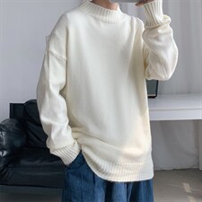 纯色男士毛衣秋冬季美式高街休闲打底衫韩版潮流基础款套头针织衫,男装针织衫/毛衣,电商B220
