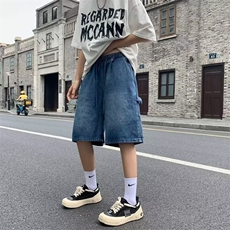 2024新款美式潮牌设计感中裤夏季水洗复古牛仔裤男现货K7686-P36，男装牛仔裤，星座512-3