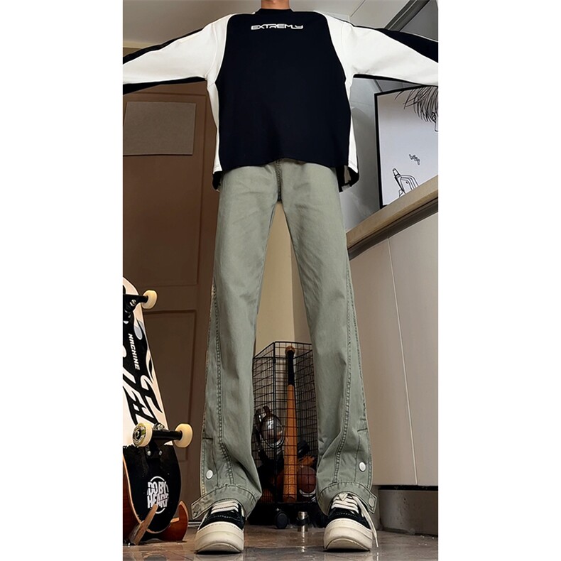 B221美式ins暗黑高品质多口袋休闲工装裤子LK24352-特P55控88,男装工装外套,电商B221