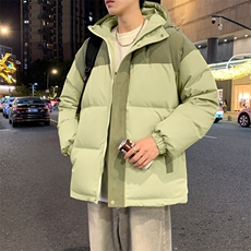 港风冬季联保撞色拼接50灰鸭绒羽绒服男女同款外套YR9008-P130，男装羽绒服，星座610（原A335）