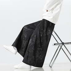 2025秋冬新中式马面裤汉服龙纹阔腿裤K375加厚P65-常规P55，男装民族服装，电商A057B