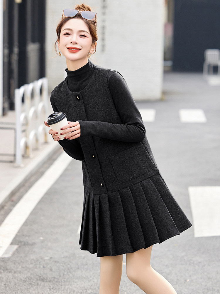 小香风连衣裙套装2026新款女春季穿搭一整套高级感背心裙两件套,女装套装/套裙,冬木谷雨