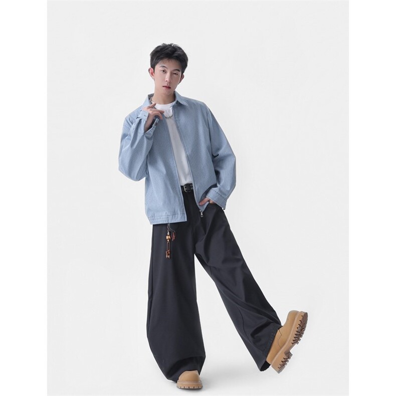 档口图欧若风松弛极简蓝白条纹翻领外套JK401-P70,女装短外套,星座1213