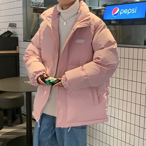 特批35 粉色棉衣男女冬季宽松韩版立领加厚外套御寒棉衣MY9036图片