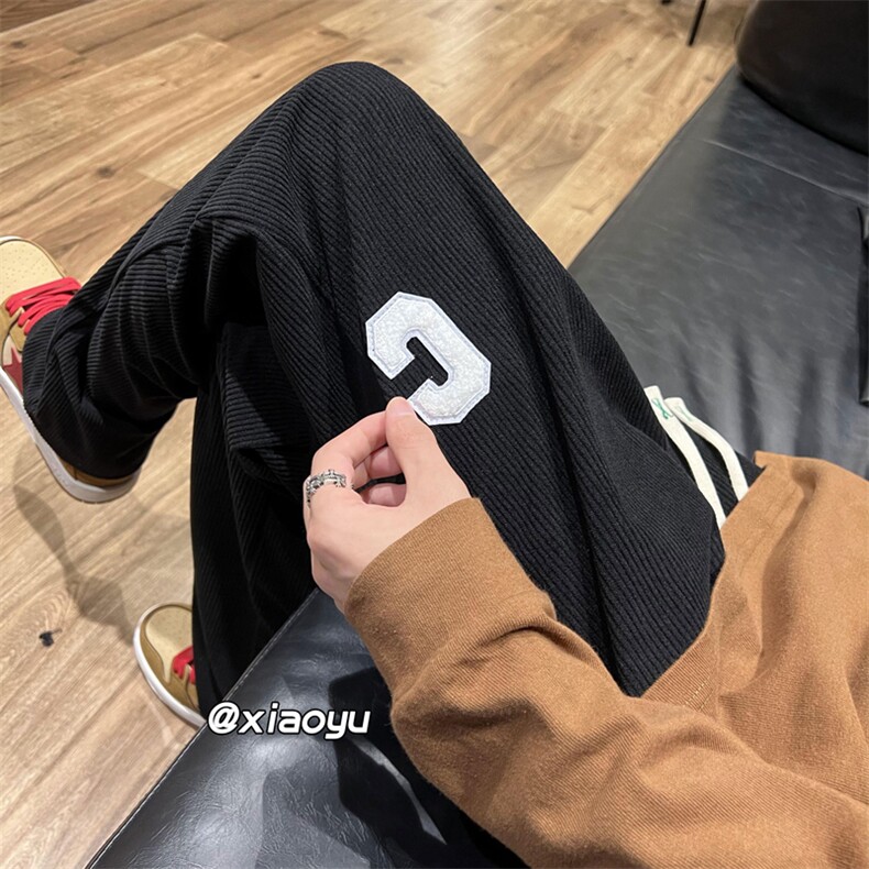 XZ616秋季新款灯芯绒C字母休闲长裤TY410P55控68,男装休闲裤,星座512A（原616）