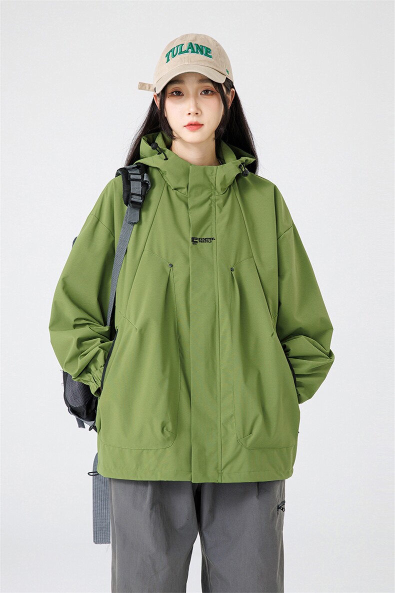 2025秋季户外三防冲锋衣夹克男女同款连帽防风登山外套JK745-P35,男装夹克,星座1402-2
