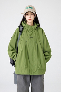 2025秋季户外三防冲锋衣夹克男女同款连帽防风登山外套JK745-P35图片