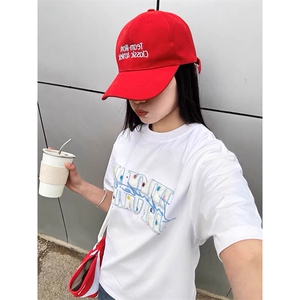 万针全刺绣工艺抖音得物高品质260克重磅纯棉双纱美式高街短袖T恤图片