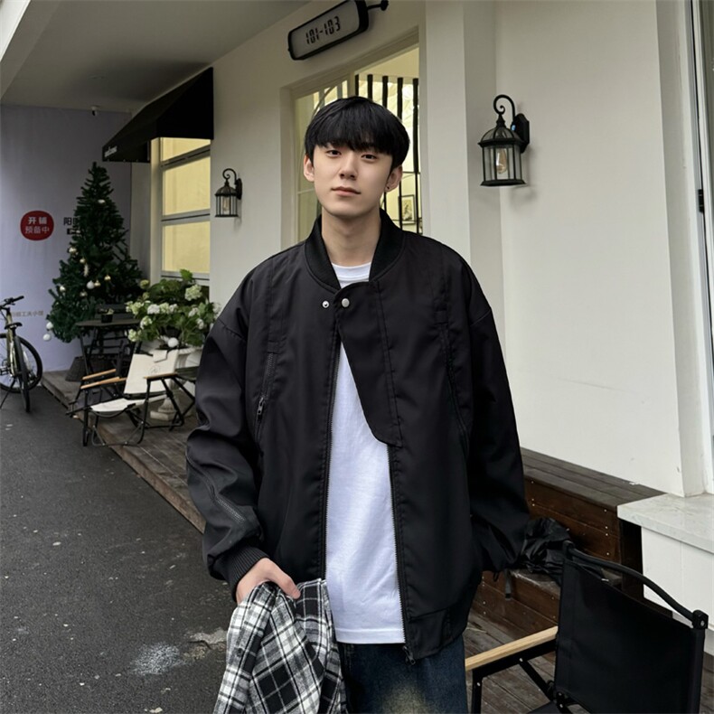 现货 春季新款美式高街棒球服男士潮牌飞行夹克外套Jk06-P85控118图片